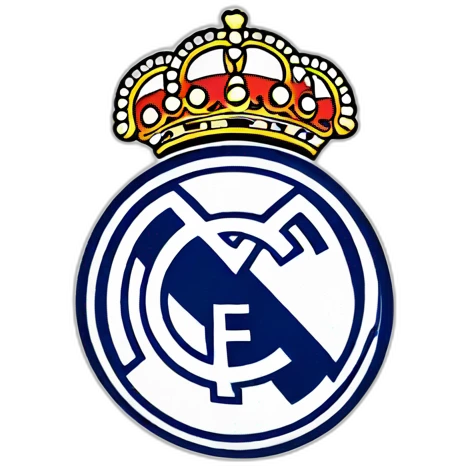 real madrid logo black and white emoji