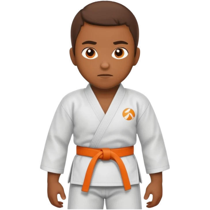judoka brun avec ceinture orange emoji