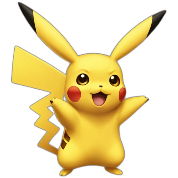 Pikachu avec une épée emoji