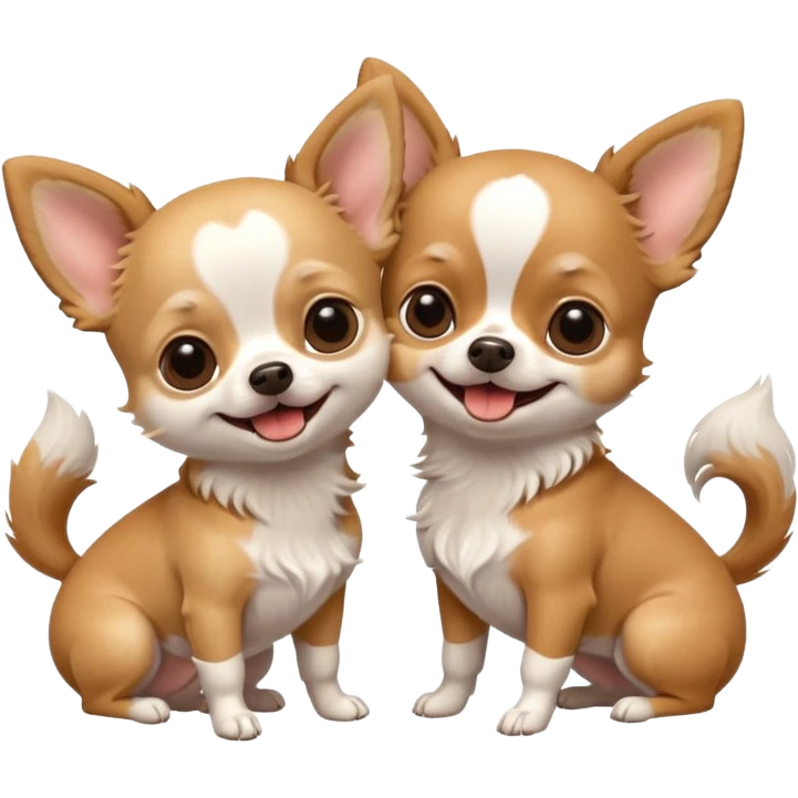 chihuahua dogs playing emoji