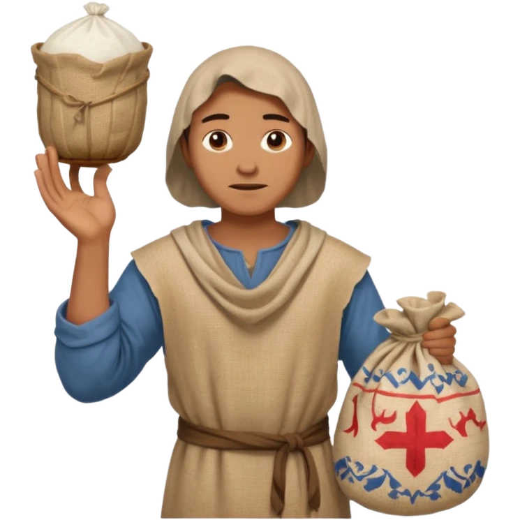 miller with flour sack in Medieval Villagers emoji