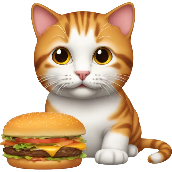 here kitty you can has cheese burger emoji
