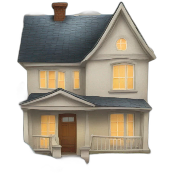 House with car with a hat emoji
