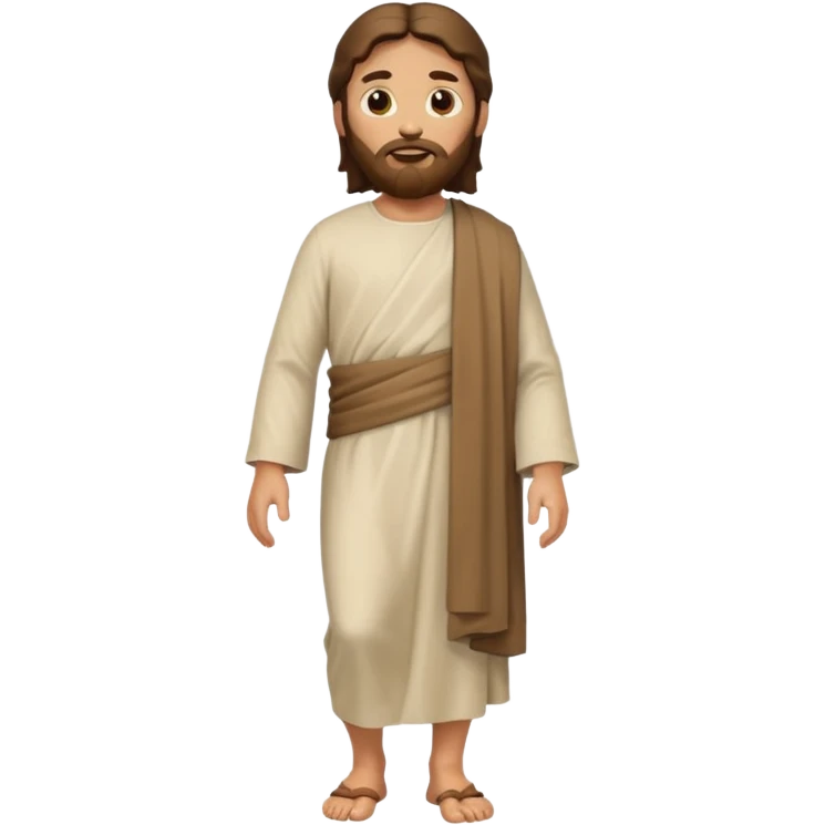 fullbody, head-to-toe, Jesus's apostle Thomas, normal emoji style, walking emoji