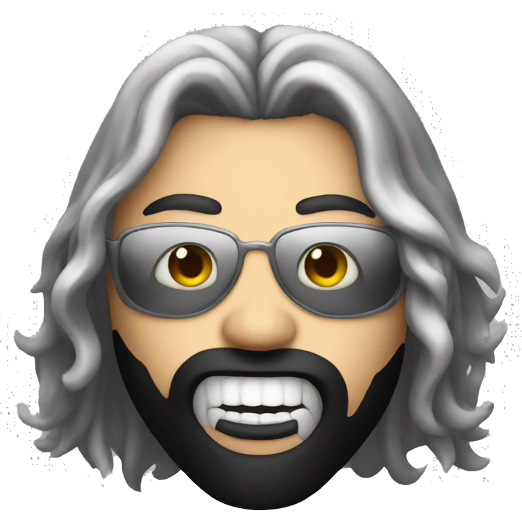 Heavy metal singer emoji