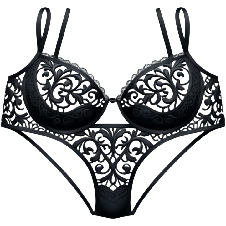 Black lace underwear emoji