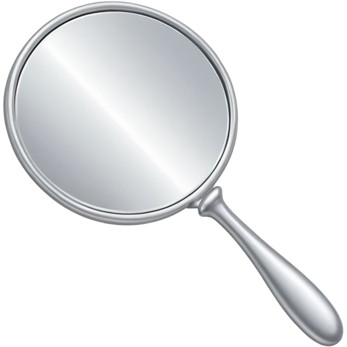 silver color hand mirror emoji