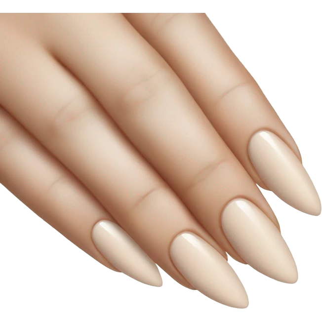 Almond French tip nails emoji