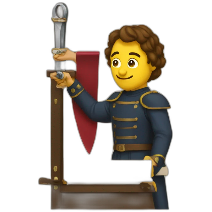 Louis 16 with his guillotine emoji