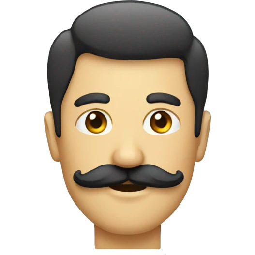 Personne moustache carré emoji