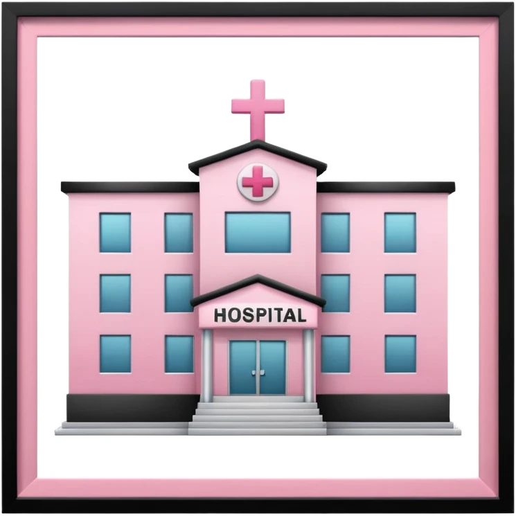 Pink hospital emoji