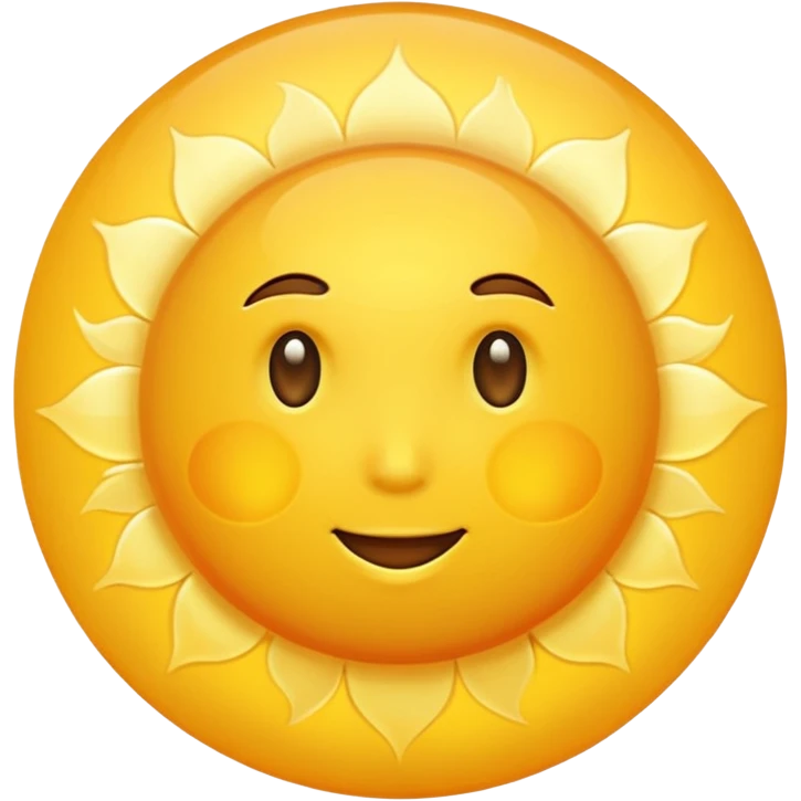 glowing sun emoji