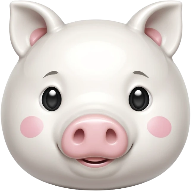 glitter white symbol pig bank emoji