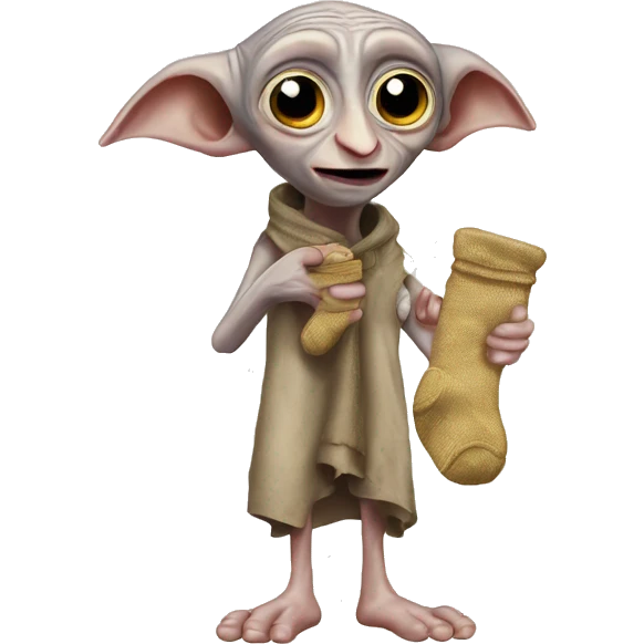 Dobby from harry potter holding socks emoji
