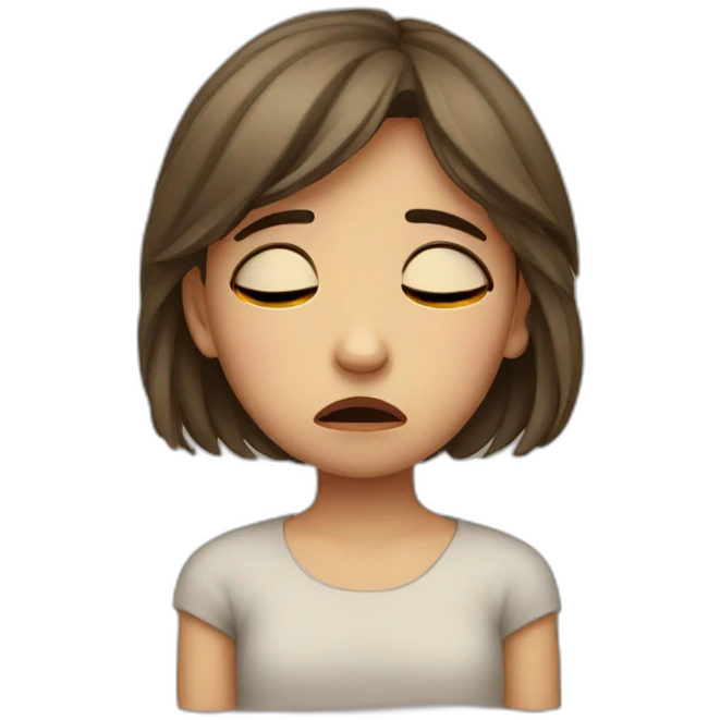 sad girl crying emoji