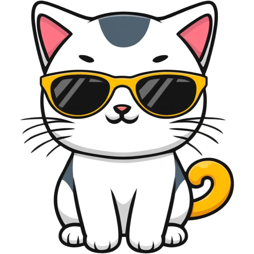 Cat with sunglasses emoji