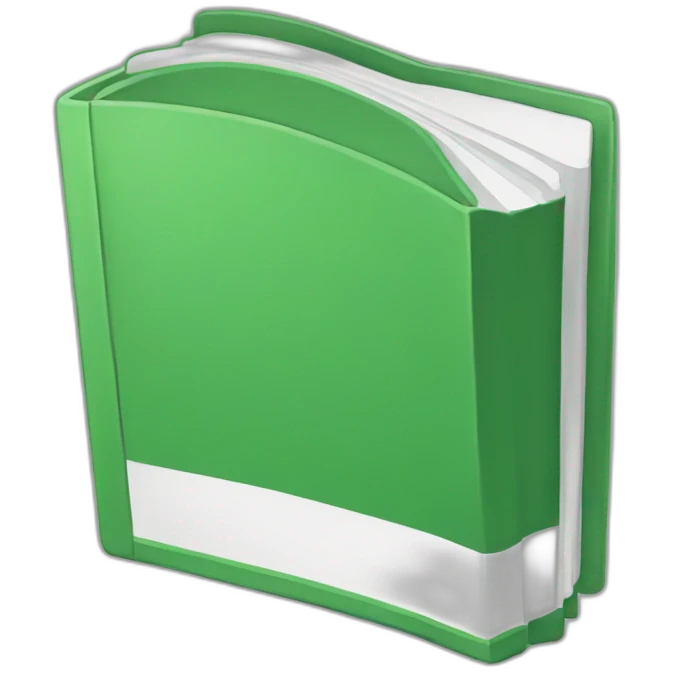 green #A8E063 book with sticker with white outline emoji