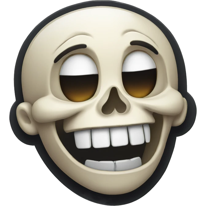 Laughing crying skull emoji