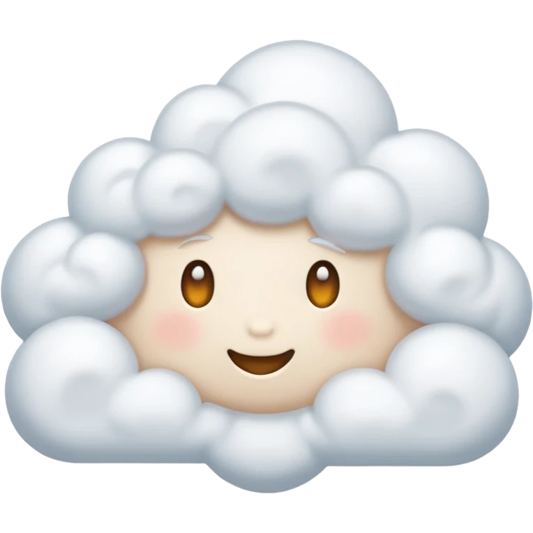 fluffy white cloud emoji