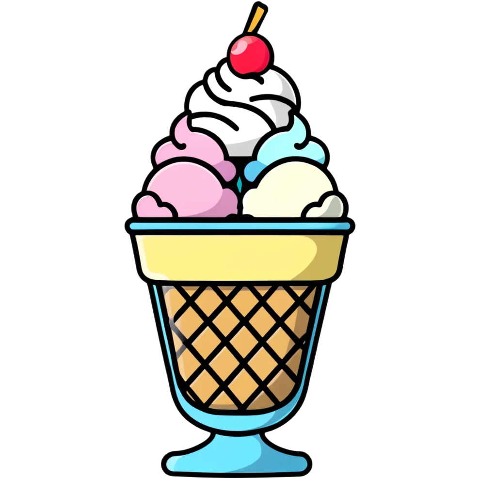 ice cream sundae emoji