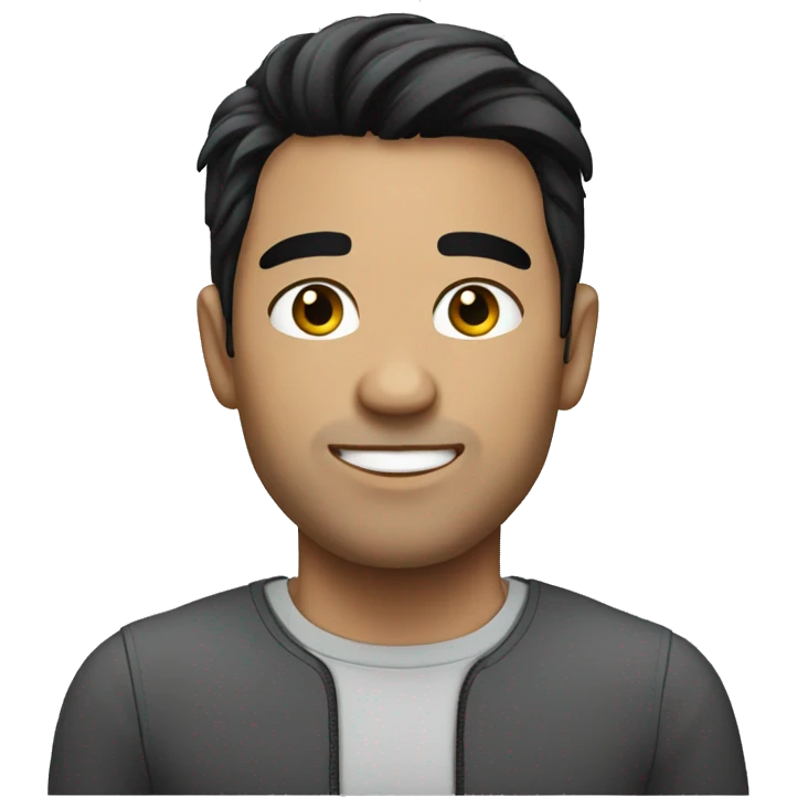 Australian male with black hair working on desktop   emoji