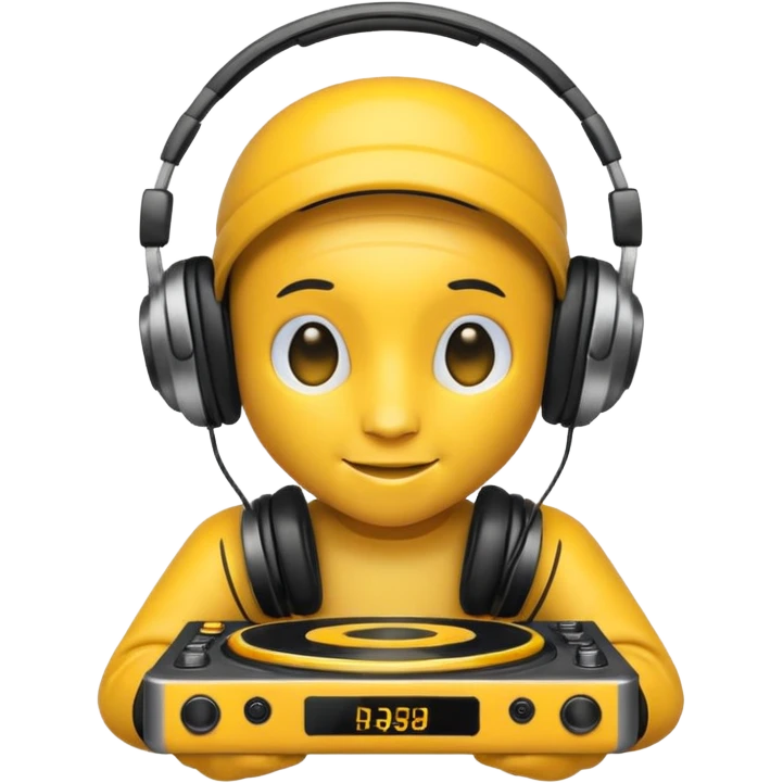 DJ bee with headphones emoji