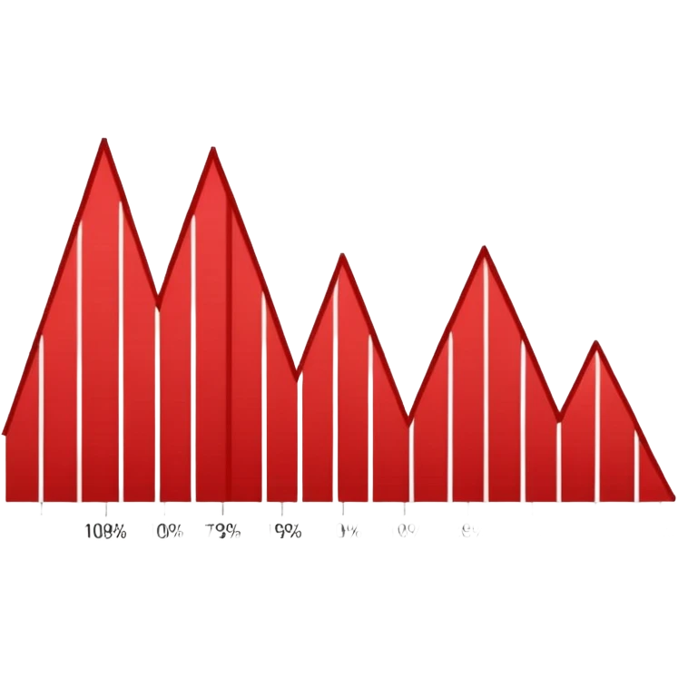 red chart decreasing down emoji