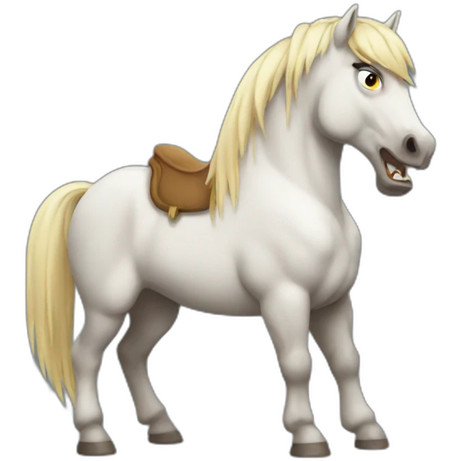 angry horse emoji