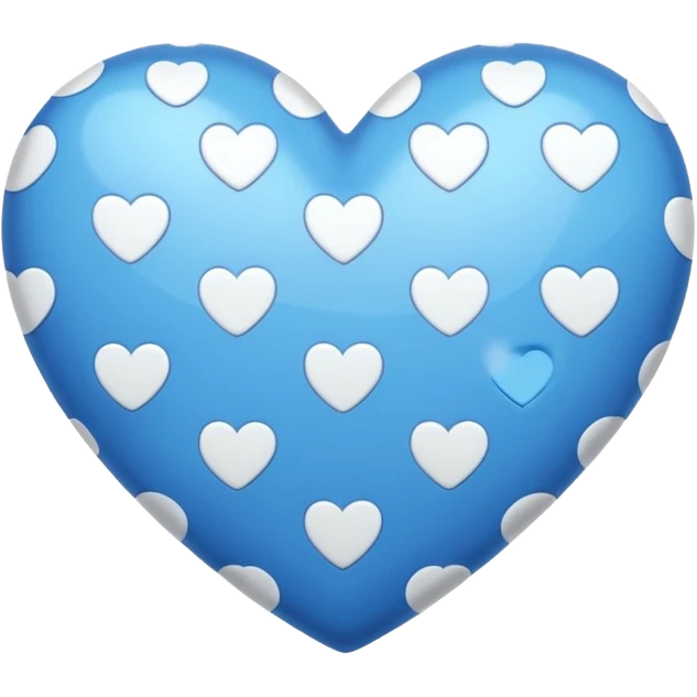 blue heart with a polka dot pattern emoji