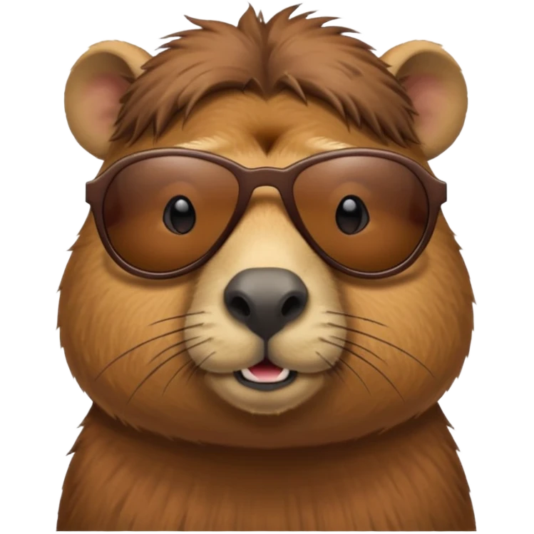 Capybara wearing sunglasses emoji