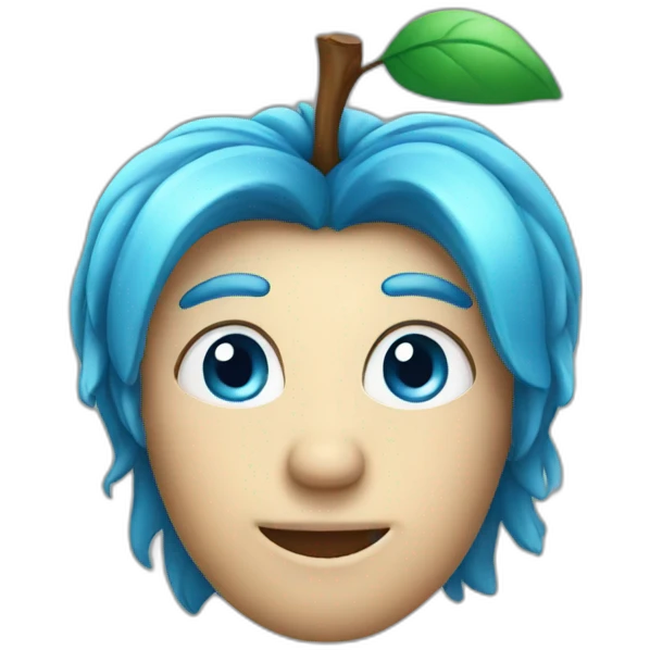 apple blue emoji