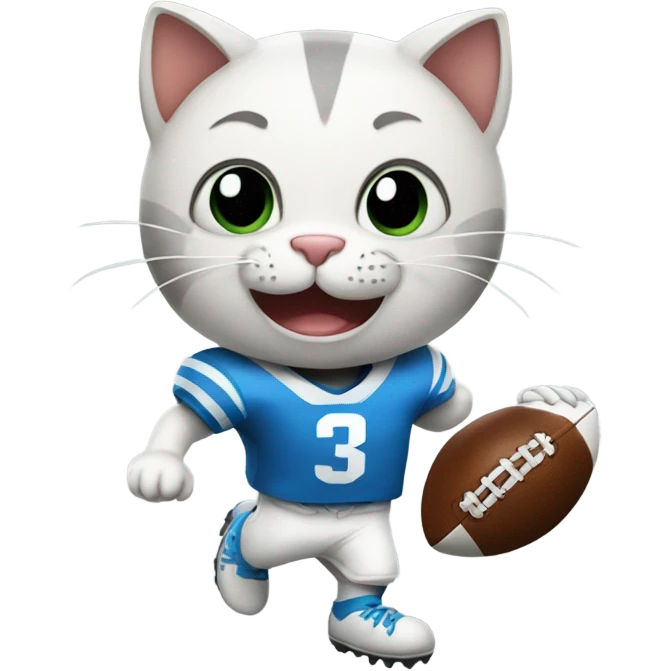 Cat playing football emoji