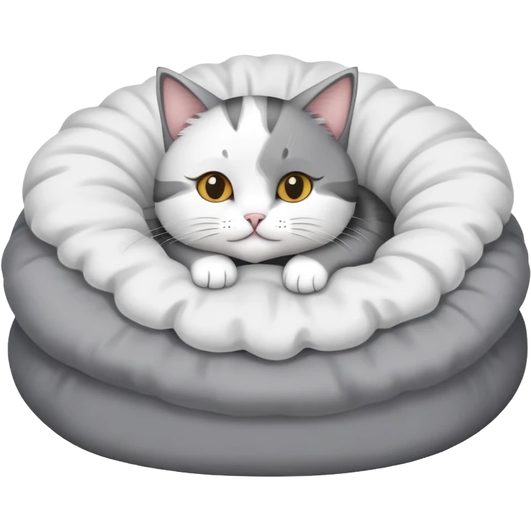 cat tucked into bed emoji