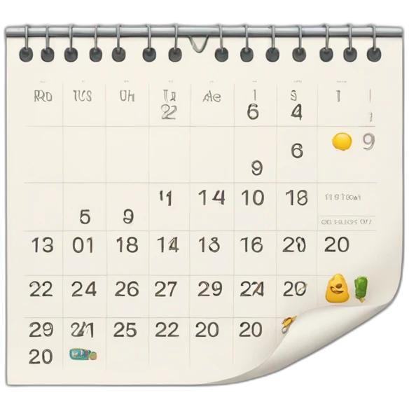 calendar with 100 days emoji