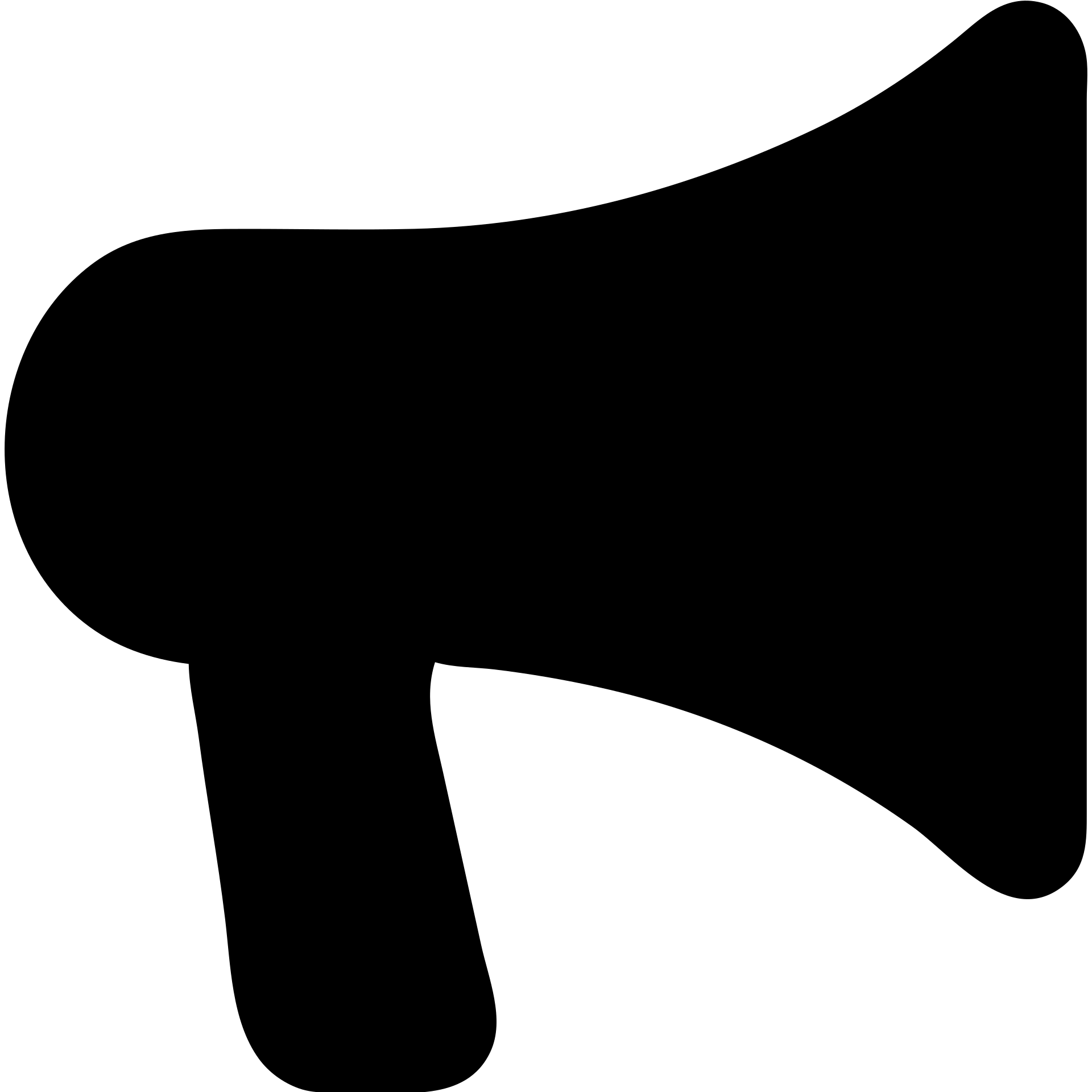 megaphone icon, shaded grey, clean and modern emoji