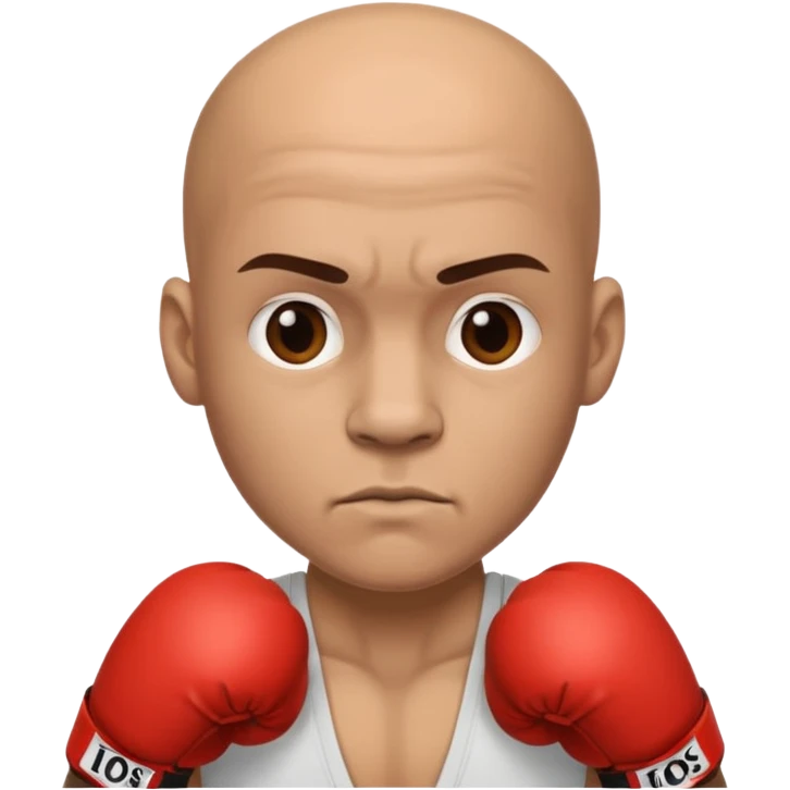  a boxer with bald head emoji