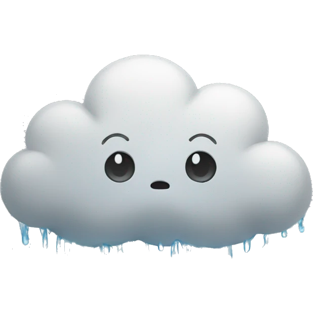 sad raining cloud emoji