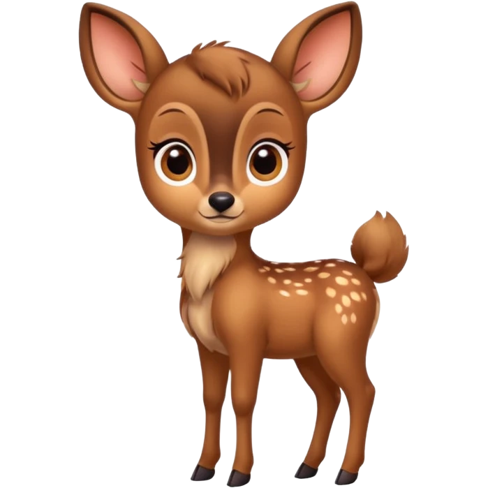 A cute full body Bambi  emoji