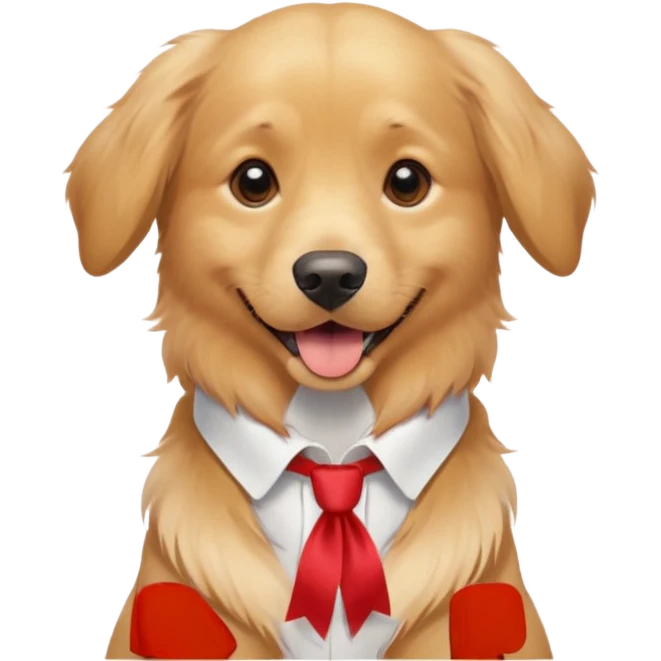 dog with head ribbon and white shirt emoji