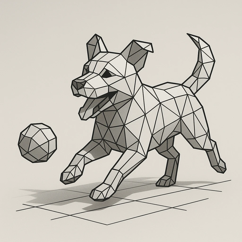 happy dog running after ball emoji