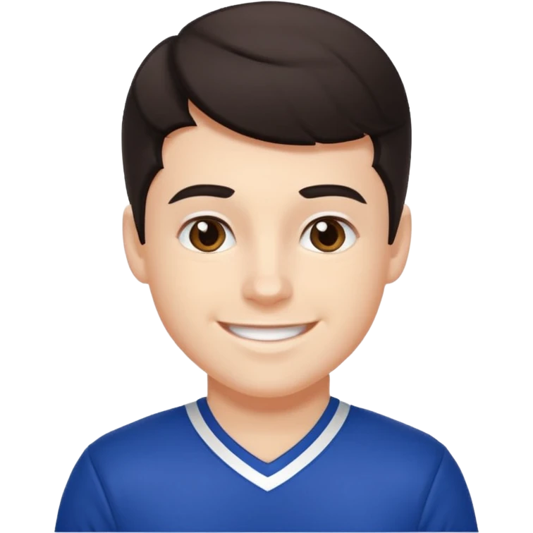 All star Cheerleader white boy boy in with dark hair in cheerleader uniform  emoji