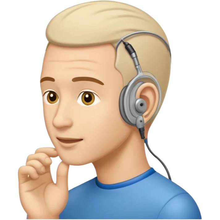 man with cochlear implant emoji
