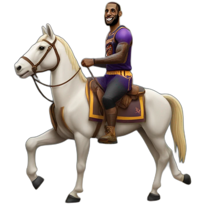 Lebron james sur un chameau emoji