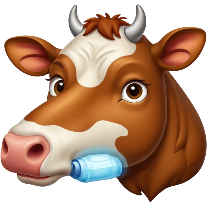 Коровка заболела ангиной emoji