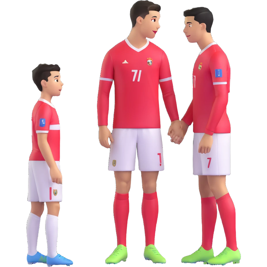 rapaz a conhecer o Cristiano Ronaldo emoji