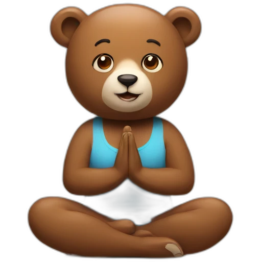 yoga bear emoji