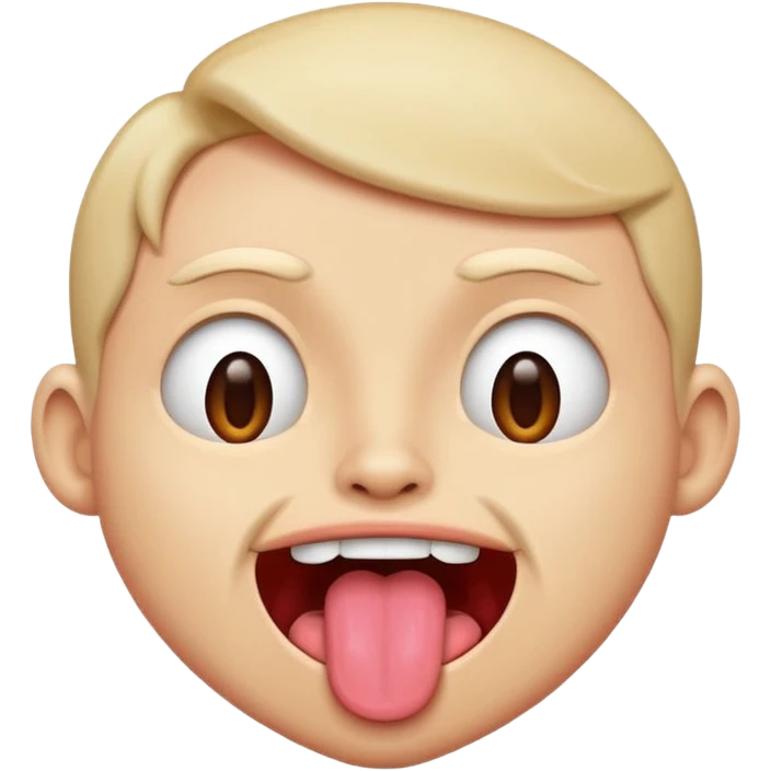 tongue out shaking head ￼ emoji
