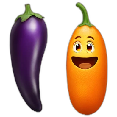 orange-eggplant emoji