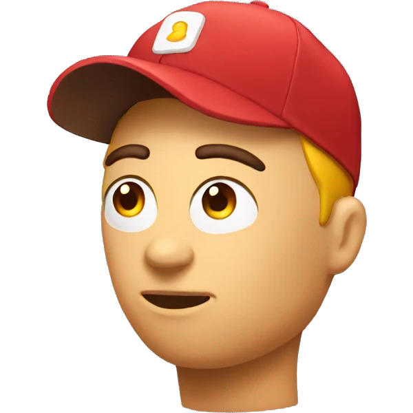 thinking emoji with cap emoji