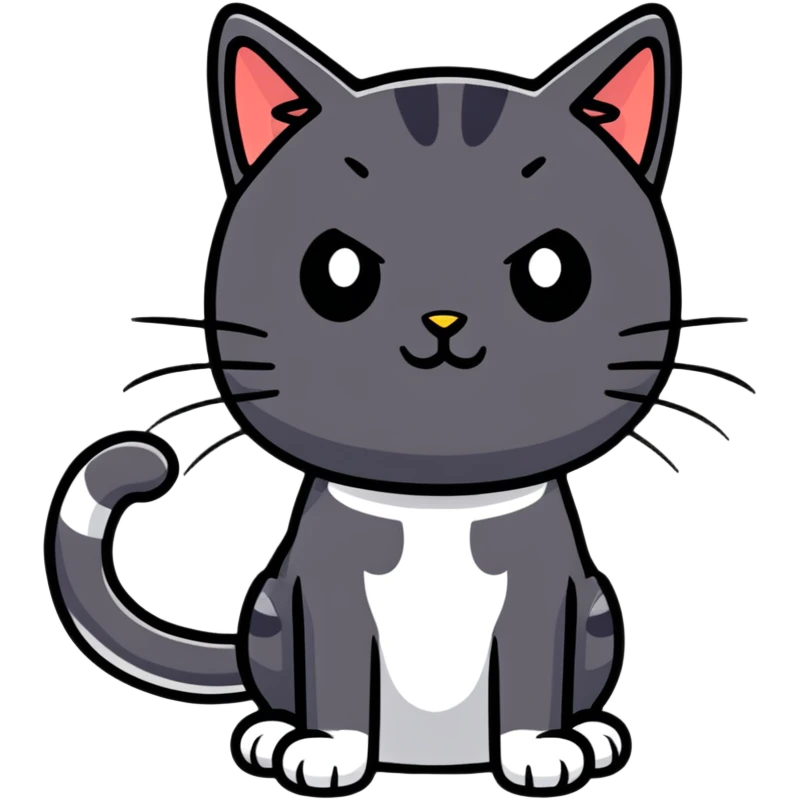 cat cartoon sticker emoji